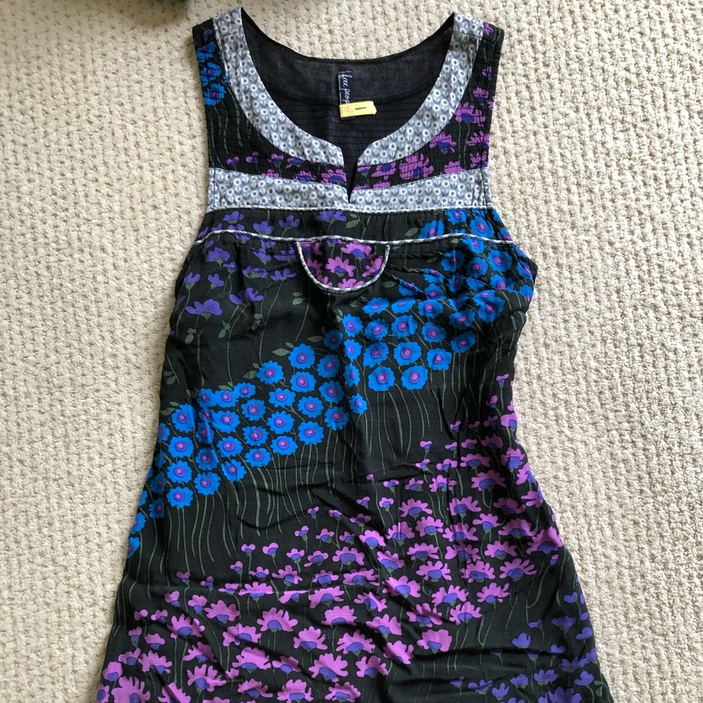 FREE PEOPLE, XS linen shift dress